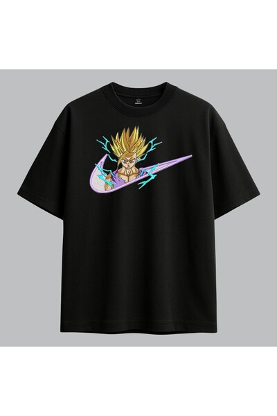 KEYFHOME Gohan Dragon Ball Anime Tricou brodat Unisex 100% bumbac