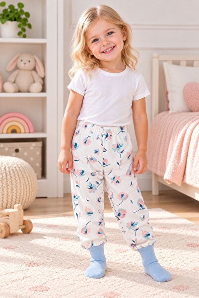 Melekpare Bebek Patikli Pantolon Kendinden Çoraplı Alt Pijama ! Çoraplar Görs...