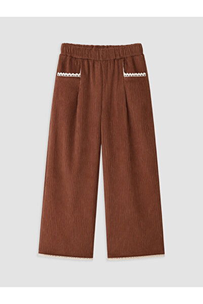 LC Waikiki Pantaloni de catifea cu picior larg pentru fete