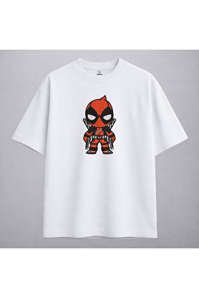 KEYFHOME Deadpool Chibi Chimichanga Embroidered T-Shirt Unisex 100% Cotton