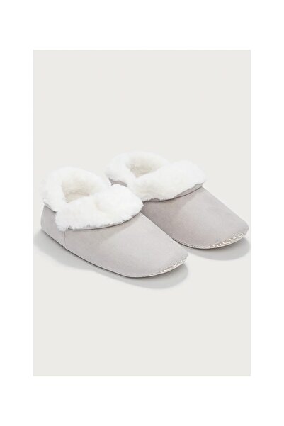 THE WHITE COMPANY Faux Suede Plush Lined Women's Home Boots Slippers