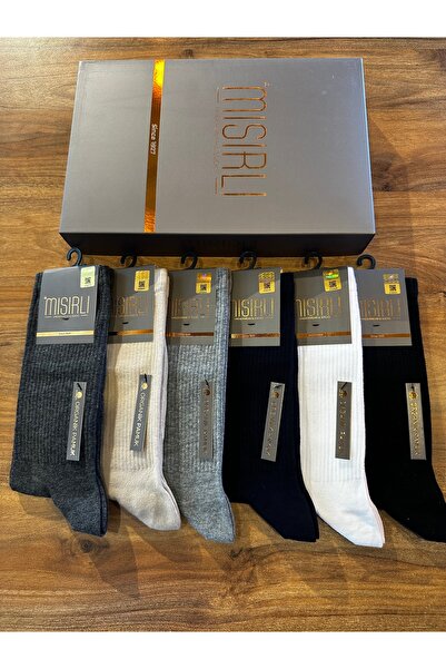 Mısırlı Men's Organic Cotton Double Layer Seamless Comfortable Winter Socks 6...