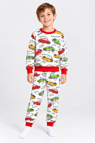 mb kids Cars Pattern Children's Pajama Set 3-6 Years