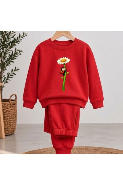 playwear Team Sweatshirt Daisyuğurprinted Girls' Boys' Crew Neck Sweatshirt