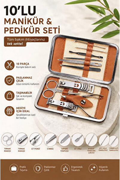 Manikür pedikür seti 10 parça