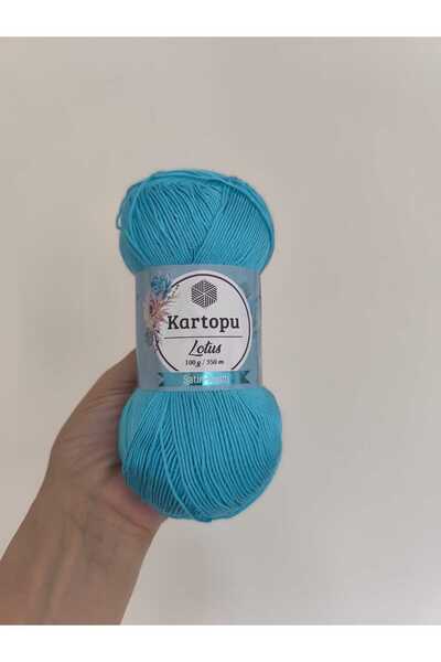 Kartopu Lotus Hand Knitting Yarn 100 Gr K512 Turquoise Lot 71767