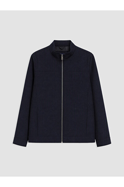 LC Waikiki Ozmarka New Season Navy Blue Regular Fit Stand Collar Men's Coat