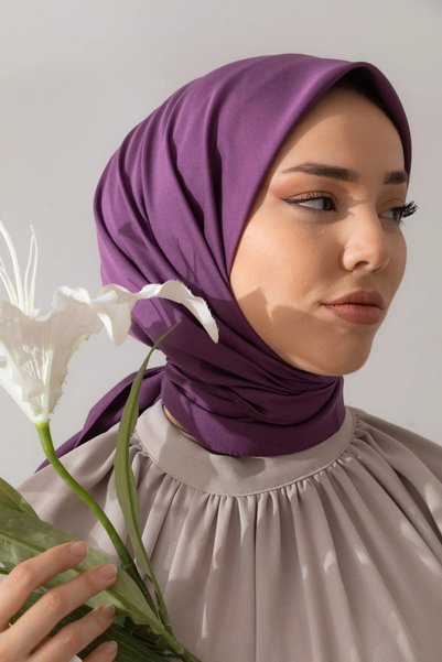 Silk Home Lorena- Twi̇l Eşarp Mürdüm