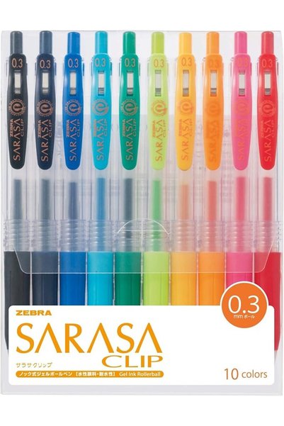 Zebra Technologies قلم جل زيبيرا JJ15-5C-MK "ساراسا" بمشبك - ألوان متنوعة (عب...