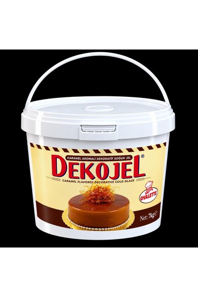 ovalette DekoJel Karamel Aromalı Dekoratif Soğuk Jel 7 kg – Pasta ve Tatlı De...