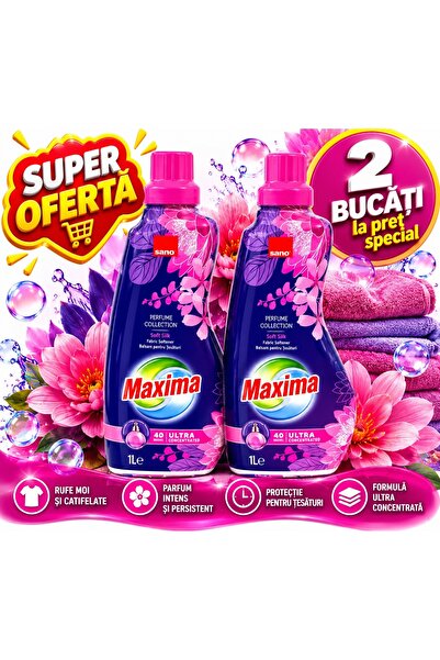 Sano Σετ 2 τεμαχίων Μαλακτικό Ρούχων Maxima Perfume Collection Soft Silk, Υπε...