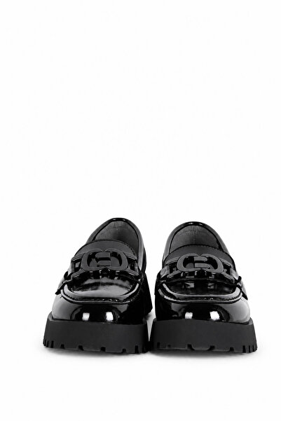 trender 30-2814 Black Patent Leather Women's Loafer Shoes 27Ksd9000012