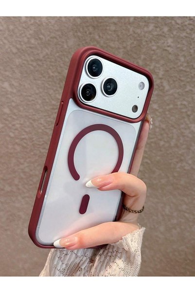 4seasons scarf Transparent Acrylic Magnetic Suction Mobile Phone Case Burgund...