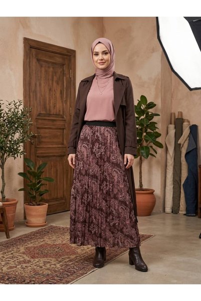 MODA ESLEM TESETTÜR GİYİM ŞAL DESEN TESETTÜR ETEK