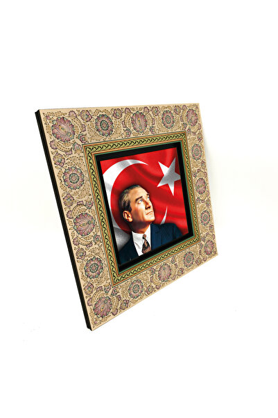 Sadrazam Tablou decorativ din MDF 20x20 cu imprimeu Ataturk KRT-100