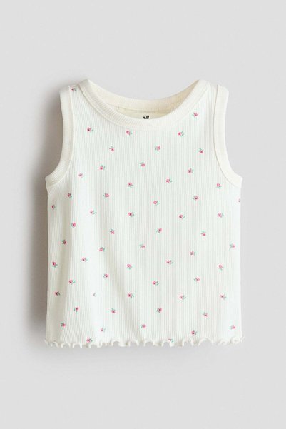 H&M Ribbed cotton vest top