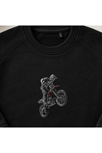KEYFHOME Motocross Jump MX Bike Hanorac cu guler pentru bicicletă brodat unisex