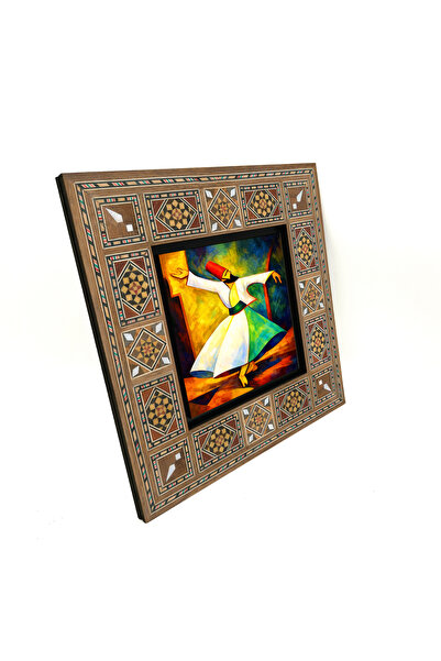 Sadrazam Tablou Levant din MDF 20x20 cu imprimeu geometric colorat Semazen 1G...