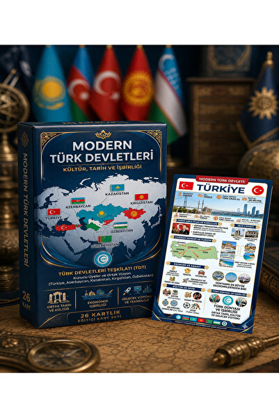 TELLGRAF Modern Period Turkish States Themed Card Set (10X15 cm 27 Pieces)