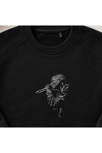 KEYFHOME Hip Hop Rap Singer Broderie Gât Circular Hanorac Unisex