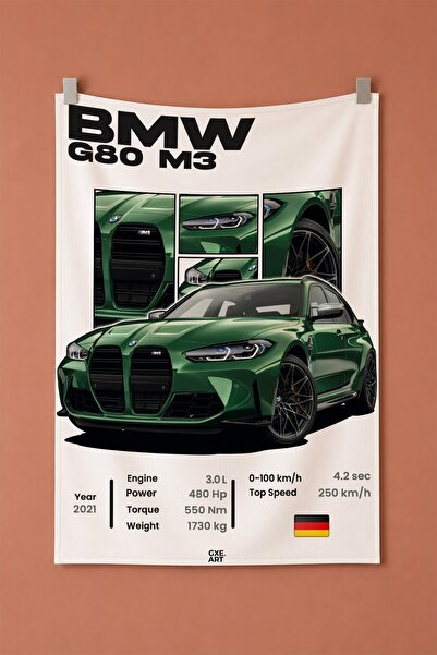 gxe.art Tapiserie decorativă de perete BMW G80 M3