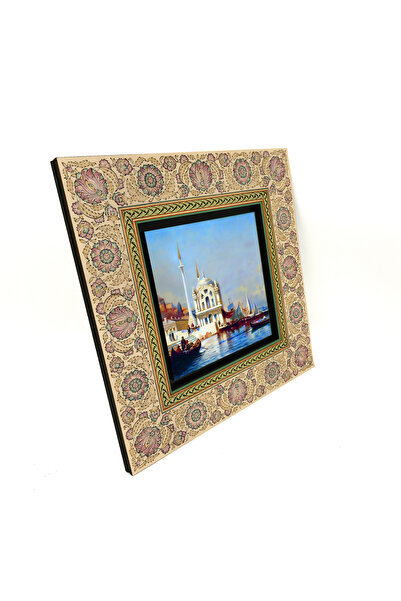 Sadrazam Masa de trestie din MDF 20x20 cu imprimeu Moscheea Ortaköy KRT-38
