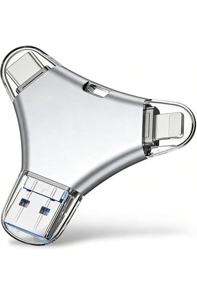 LinJie ذاكرة فلاش، 2 تيرابايت، 4 في 1، ذاكرة USB OTG، ذاكرة كبيرة السعة لتخزي...