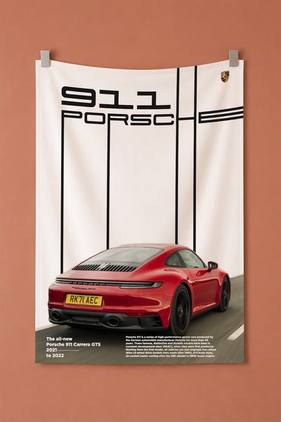 gxe.art 911 PORSCHE Tapiserie decorativă de perete