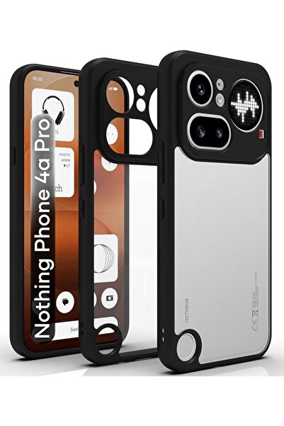 GENERAL غطاء حماية لهاتف Nothing Phone 4a Pro 5G (6.83 بوصة)، تصميم هجين شفاف...