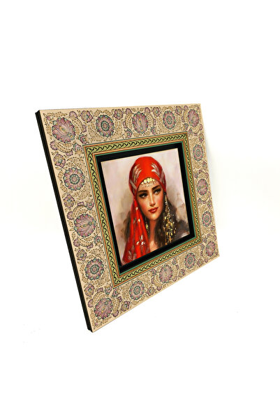 Sadrazam Tablou decorativ din MDF 20x20 cu imprimeu Al Yazmalı pentru femei K...