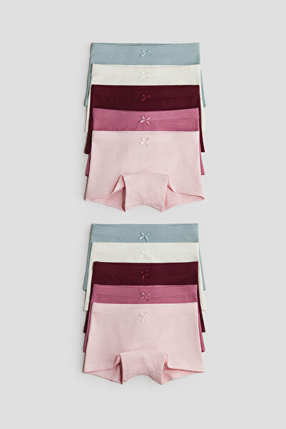 H&M 10'lu Pamuklu Boxer Külot