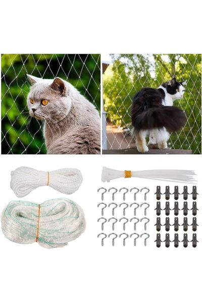 GENERAL OpqefghoCat Net Balcony Protection Net Balcony Garden Fence (Extra La...