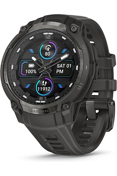 Garmin Instinct Crossover AMOLED rugged hybrid GPS smartwatch analog watch ha...