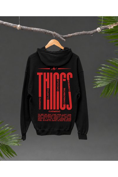 Nulivez Jojo Inspired Thicc Oversize Hooded Sweatshirt Unisex Black White