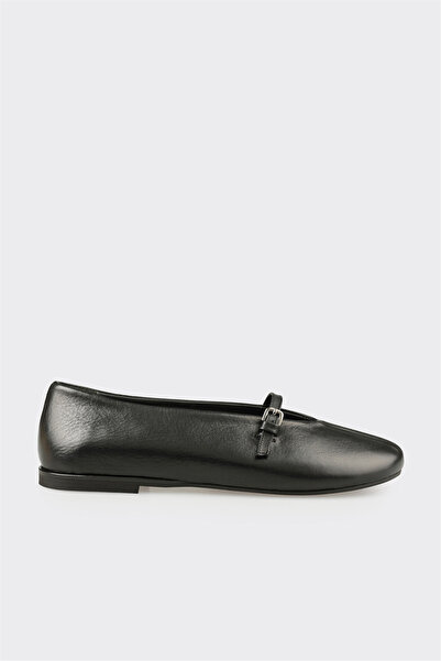 Elle Shoes Siyah Deri Kadın Günlük Ayakkabı