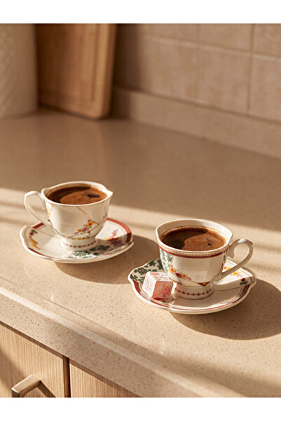 LC Waikiki Esvab • Modern & Distinctive Printed 2-Person Porcelain Coffee Cup...