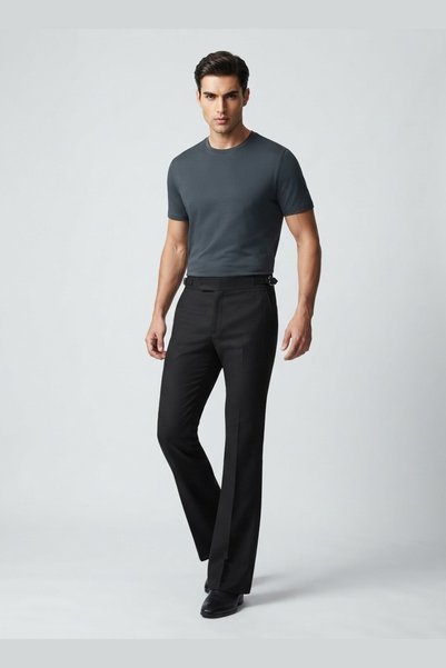AUXOM Men's Trousers - Black