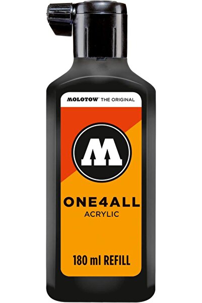 Molotow ONE4ALL Acrylic Paint Refill ONE4ALL Paint Marker, Signal Black, 180m...