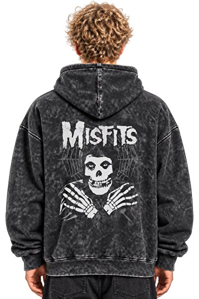 SEVBANO Misfits Rock Metal Music Band Printed Unisex Oversize Washable Hoodie...