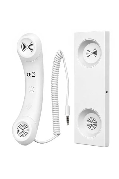 Sh Najma Powermaster Pm-39122 Retro-nostaljik 3.5mm Girişli Beyaz Telefon Ahizesi Yeni