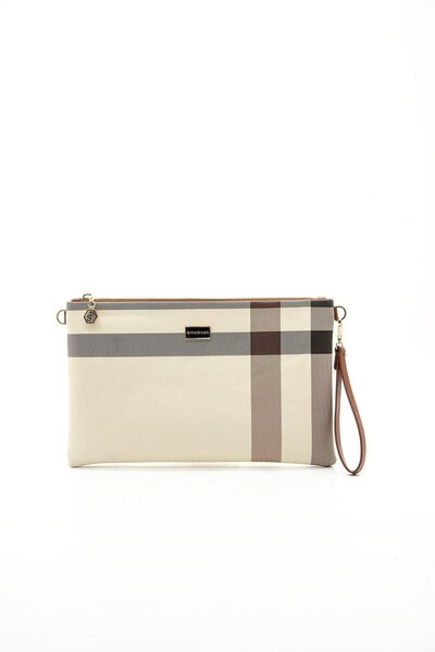 Silver Polo Silver & Polo Cream - Tan Sp1034 Women's Portfolio & Clutch