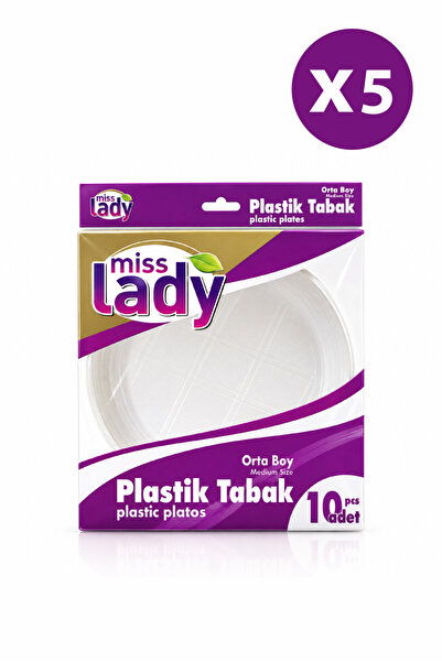Miss Lady Plastik Tabak (Orta Boy - 17 cm) 50 Adet