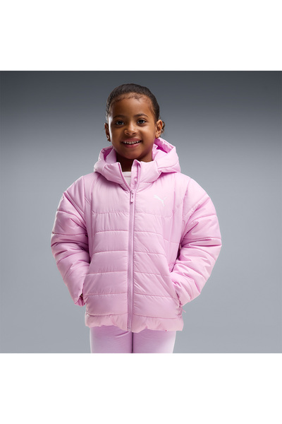 Puma Essentials Padded Çocuk Pembe Kapüşonlu Mont