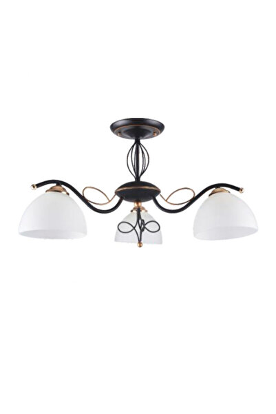 Klausen Candelabru Eloro LY-3197, 3xE27, negru+bronz+alb, IP20,