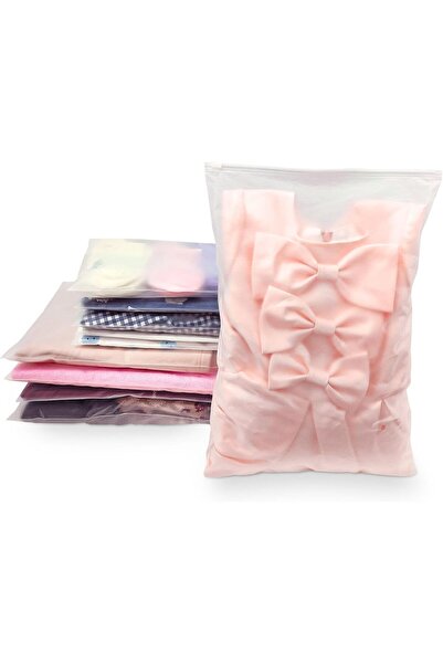 Generic 10 Pcs Frosted Clothes Packaging for Shipping, Frosted Zipper Plastic...