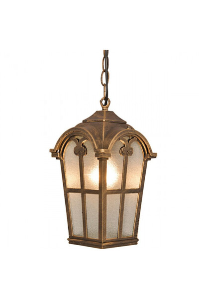 Klausen Lustră suspendată de exterior Spokane, 1 bec, soclu E27, bronz, sticlă