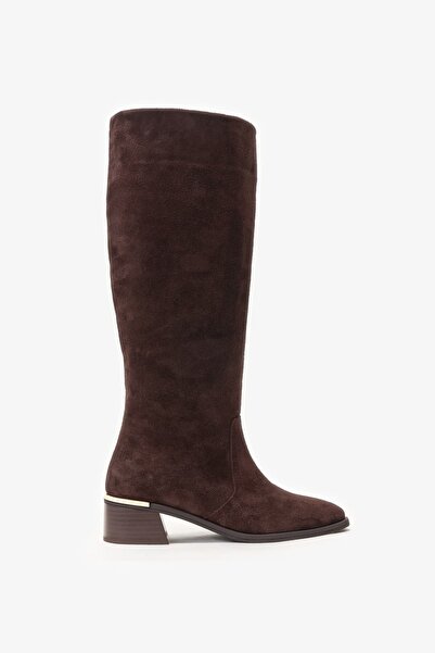 Louis Cardy Jazz Brown Suede Leather Heeled Boots