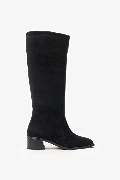 Louis Cardy Jazz Black Suede Leather Heeled Boots