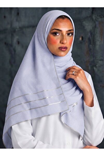 Veil Designer طرحه بوال موف الافندر قماش ياباني طبقتين تحديد ذهبي علي الطرف ل...