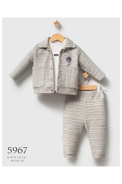 Tongs Baby Baby Boy Education 3-Piece Tracksuit Set